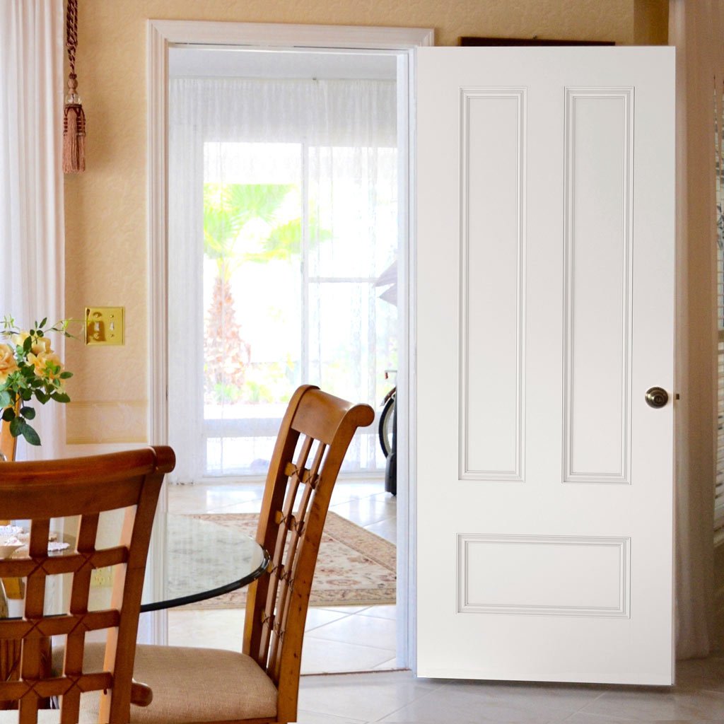 Canterbury White Primed Fire Door - 1/2 Hour Fire Rated