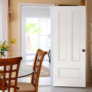 Image: Canterbury White Primed Fire Door - 1/2 Hour Fire Rated