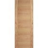 FD30 Fire Door, Carini 7 Panel Oak Flush Door - 30 Minute Fire Rated - Prefinished