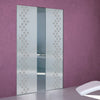 Carrington 8mm Obscure Glass - Obscure Printed Design - Double Absolute Pocket Door