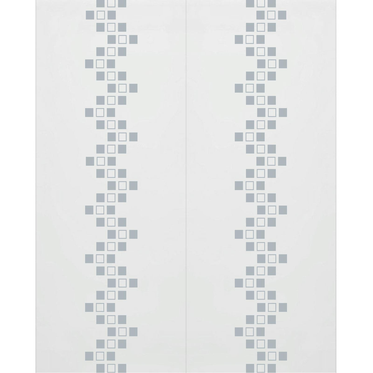 Double Glass Sliding Door - Carrington 8mm Obscure Glass - Clear Printed Design - Planeo 60 Pro Kit