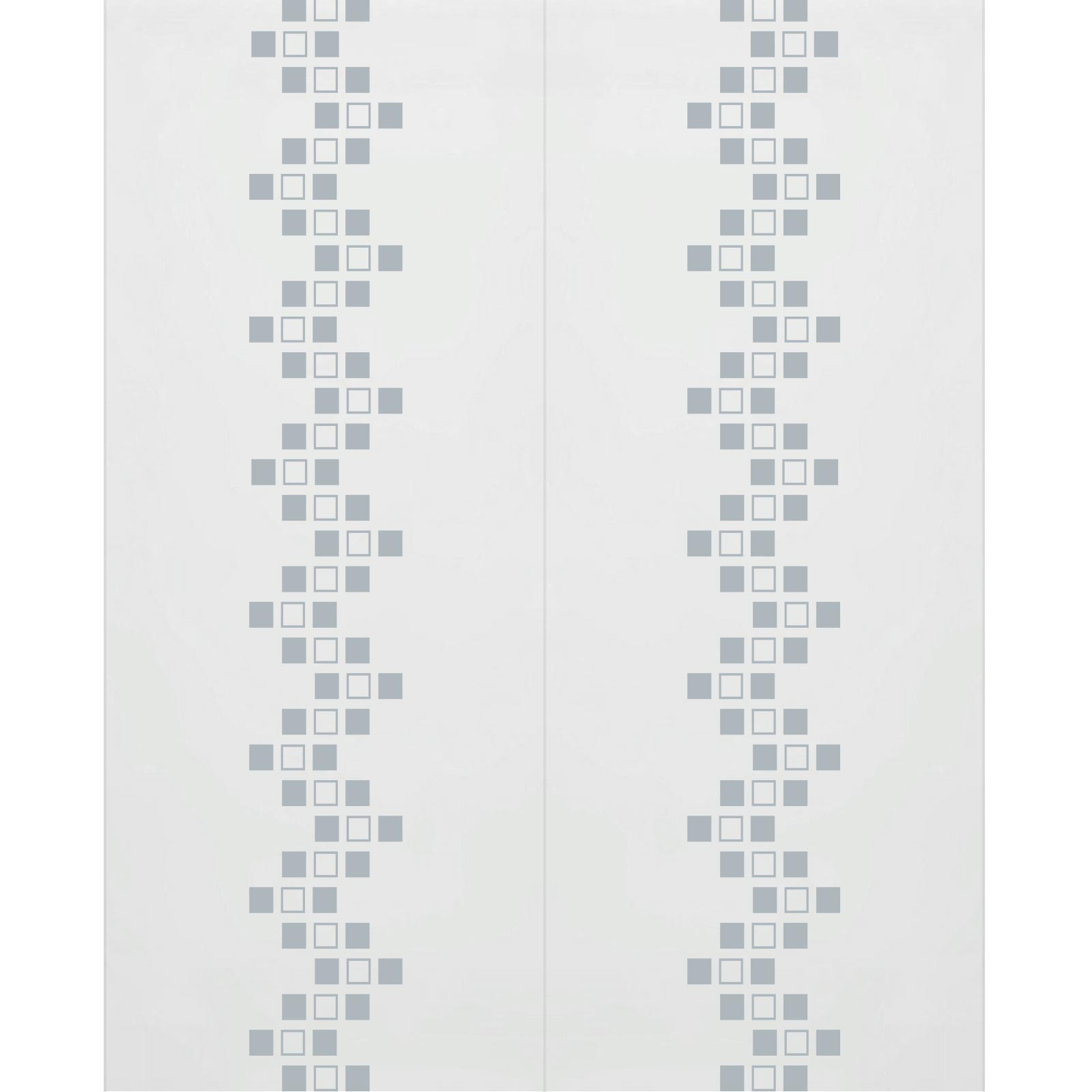 Double Glass Sliding Door - Carrington 8mm Obscure Glass - Clear Printed Design - Planeo 60 Pro Kit