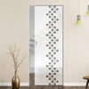 Carrington 8mm Obscure Glass - Clear Printed Design - Single Absolute Pocket Door