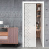 Carrington 8mm Obscure Glass - Obscure Printed Design - Single Evokit Glass Pocket Door