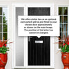 Cottage Style Catalina 1 Composite Front Door Set with Single Side Screen - Flair Glass - Shown in Black