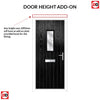Cottage Style Catalina 1 Composite Front Door Set with Flair Glass - Shown in Black