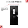 Cottage Style Catalina 1 Composite Front Door Set with Flair Glass - Shown in Black