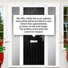 Cottage Style Catalina 1 Composite Front Door Set with Double Side Screen - Flair Glass - Shown in Black