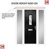 Cottage Style Catalina 1 Composite Front Door Set with Double Side Screen - Flair Glass - Shown in Black