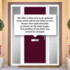 Cottage Style Catalina 1 Composite Door Set with Double Side Screen - Kupang Red Glass - Shown in Purple Violet