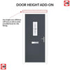Cottage Style Catalina 1 Composite Front Door Set with Pusan Glass - Shown in Slate Grey