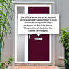 Cottage Style Catalina 1 Composite Front Door Set with Single Side Screen - Kupang Red Glass - Shown in Purple Violet