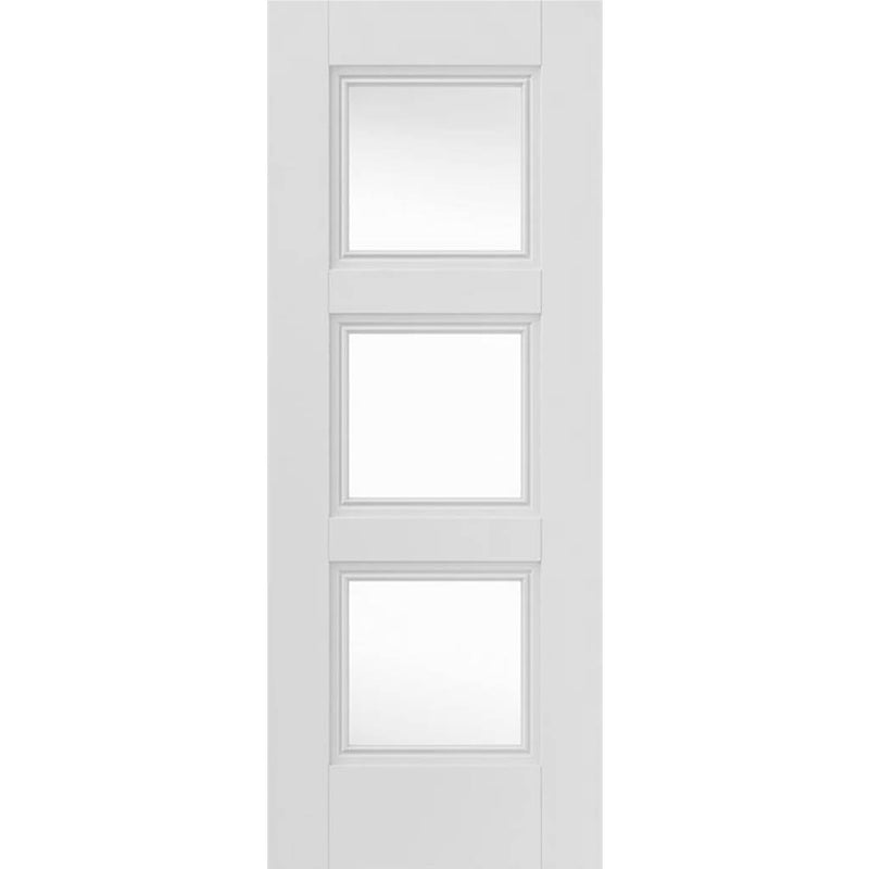 JBK White Classic Catton Primed Internal Door - Clear Glass – Direct Doors
