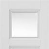 J B Kind White Classic Catton Primed Door - Clear Glass