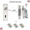 CBS54 Victorian Scroll Suite Lever Lock Polished Chrome Handle Pack