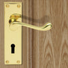 CBS54 Victorian Scroll Lever Lock Door Handles - 3 Finishes