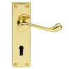 DL54 Victorian Scroll Suite Lever Lock Door Handles - 3 Finishes