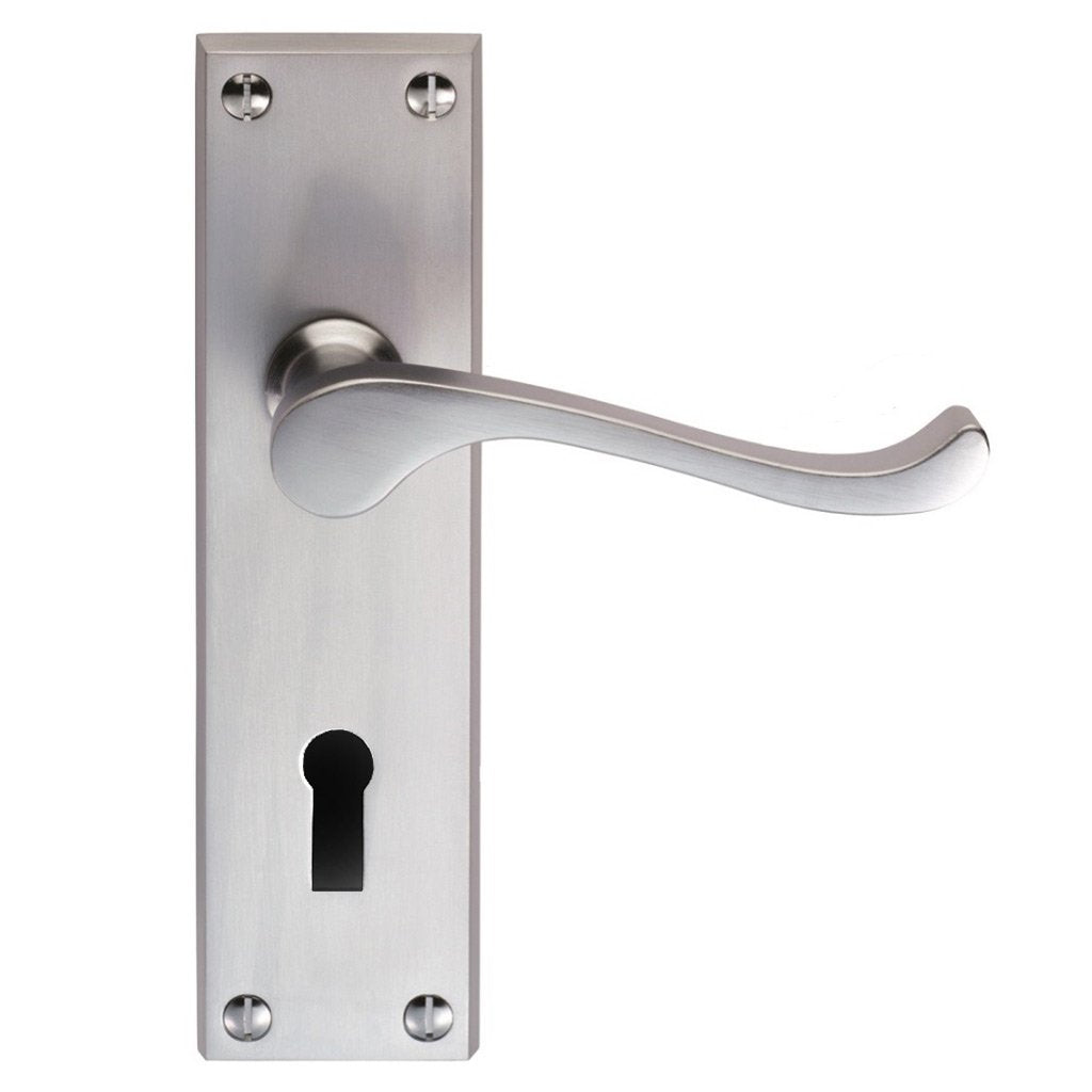 CBS54 Victorian Scroll Lever Lock Door Handles - 3 Finishes