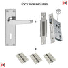 CBV30 Victorian Suite Lever Lock Polished Chrome Handle Pack