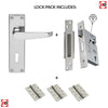 M30 Victorian Suite Lever Lock Polished Chrome Handle Pack