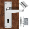 CBV30 Victorian Suite Lever Lock Polished Chrome Handle Pack