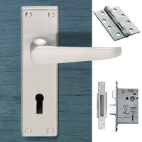 CBV30 Victorian Suite Lever Lock Satin Chrome Handle Pack