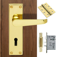 CBV30 Victorian Suite Lever Lock Brass Handle Pack