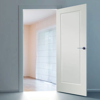 Image: Simpli Door Set - Cesena White 1 Panel Door - Prefinished