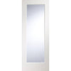 Cesena White 1 Pane Absolute Evokit Pocket Door - Clear Bevelled Glass - Prefinished