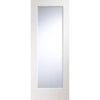 Six Folding Doors & Frame Kit - Cesena White 1 Pane 3+3 - Clear Bevelled Glass - Prefinished