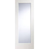Cesena White 1 Pane Double Evokit Pocket Doors - Clear Bevelled Glass - Prefinished