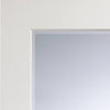 Cesena White 1 Pane Door Pair - Clear Bevelled Glass - Prefinished