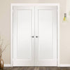 FD30 Fire Pair, Cesena White Panelled Door Pair - 30 Minute Rated - Prefinished