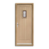 Chancery Onyx External Oak Door and Frame - Bevelled style Tri Glazed
