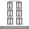 ThruEasi Room Divider - Soho 4 Pane Charcoal Clear Glass - Prefinished Door with Single Side