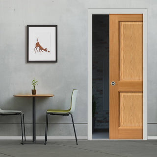 Image: Oak Charnwood Single Evokit Pocket Door