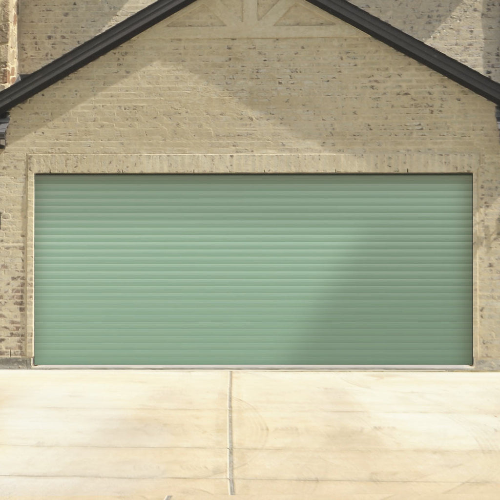 Gliderol Electric Insulated Roller Garage Door from 3360 to 4290mm Wide - Chartwell Green