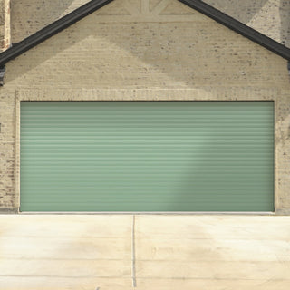 Image: Gliderol Electric Insulated Roller Garage Door from 3360 to 4290mm Wide - Chartwell Green
