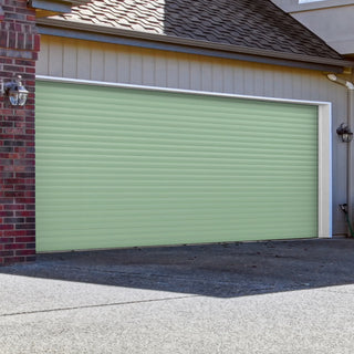 Image: Gliderol Electric Insulated Roller Garage Door from 4291 to 4710mm Wide - Chartwell Green