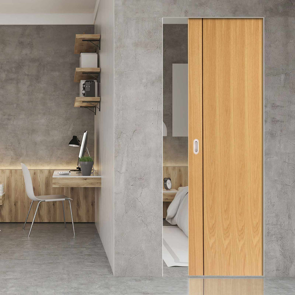 Chartwell Oak Absolute Evokit Pocket Door - Prefinished