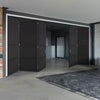 Five Folding Doors & Frame Kit - Chelsea 4 Panel 3+2 - Black Primed