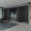 Five Folding Doors & Frame Kit - Chelsea 4 Panel 3+2 - Black Primed