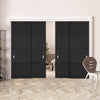 Pass-Easi Four Sliding Doors and Frame Kit - Chelsea 4 Panel Black Painted Door - Prefinished