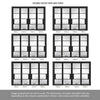 ThruEasi Room Divider - Chelsea 4 Pane Black Primed Clear Glass Unfinished Double Doors with Double Sides