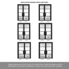 ThruEasi Room Divider - Chelsea 4 Pane Black Primed Clear Glass Unfinished Door with Single Side