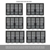 ThruEasi Room Divider - Chelsea 4 Pane Black Primed Tinted Glass Unfinished Double Doors with Double Sides