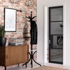 Chelsea 4 Pane Black Primed Single Evokit Pocket Door - Tinted Glass