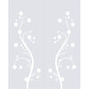 Cherry Blossom 8mm Clear Glass - Obscure Printed Design - Double Absolute Pocket Door