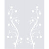 Double Glass Sliding Door - Solaris Tubular Stainless Steel Sliding Track & Cherry Blossom 8mm Clear Glass - Obscure Printed Design