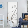Cherry Blossom 8mm Obscure Glass - Clear Printed Design - Single Absolute Pocket Door